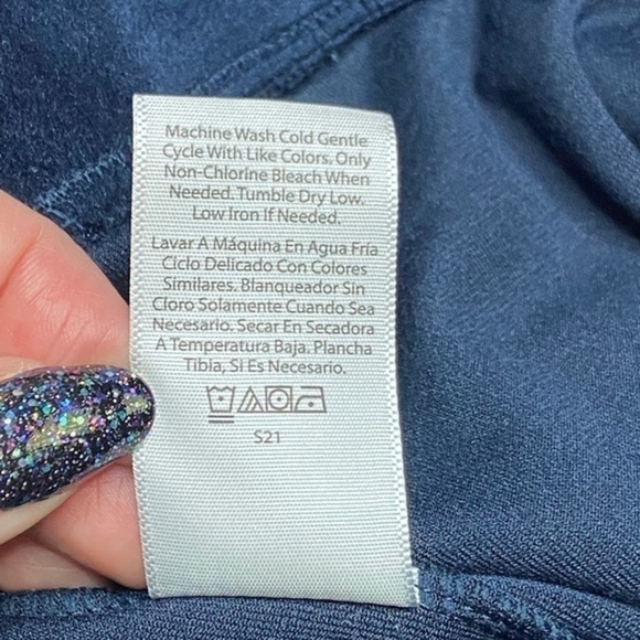 Time And Tru Velour Velvet Pants Midnight Blue Size XXL 20 - Picture 10 of 12